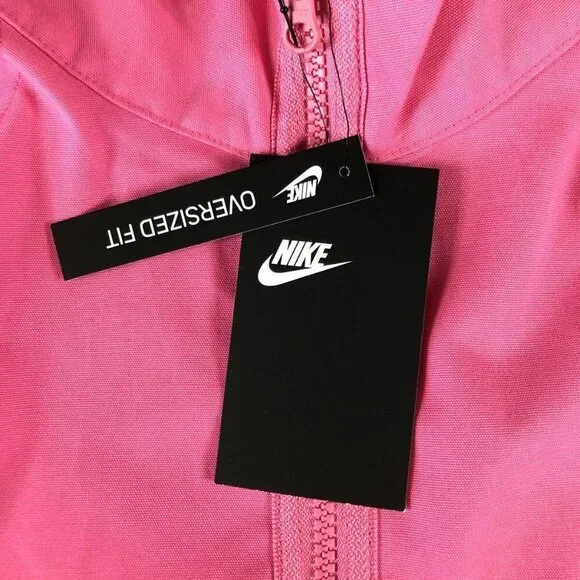 NWT. Nike Full Zip Pink Jacket Oversized Fit Womens Sizes New With Tags. Size XL - Picture 8 of 11